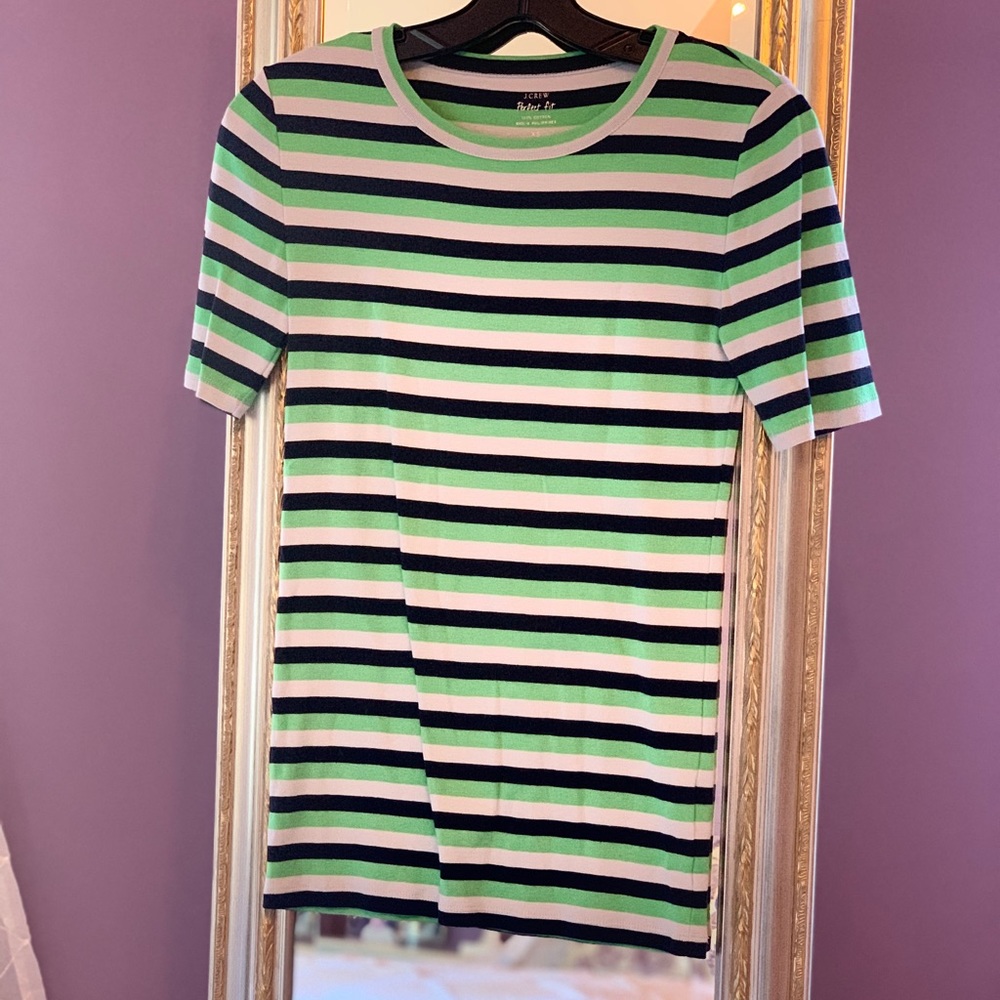 Striped jCrew Perfect Fit Tee